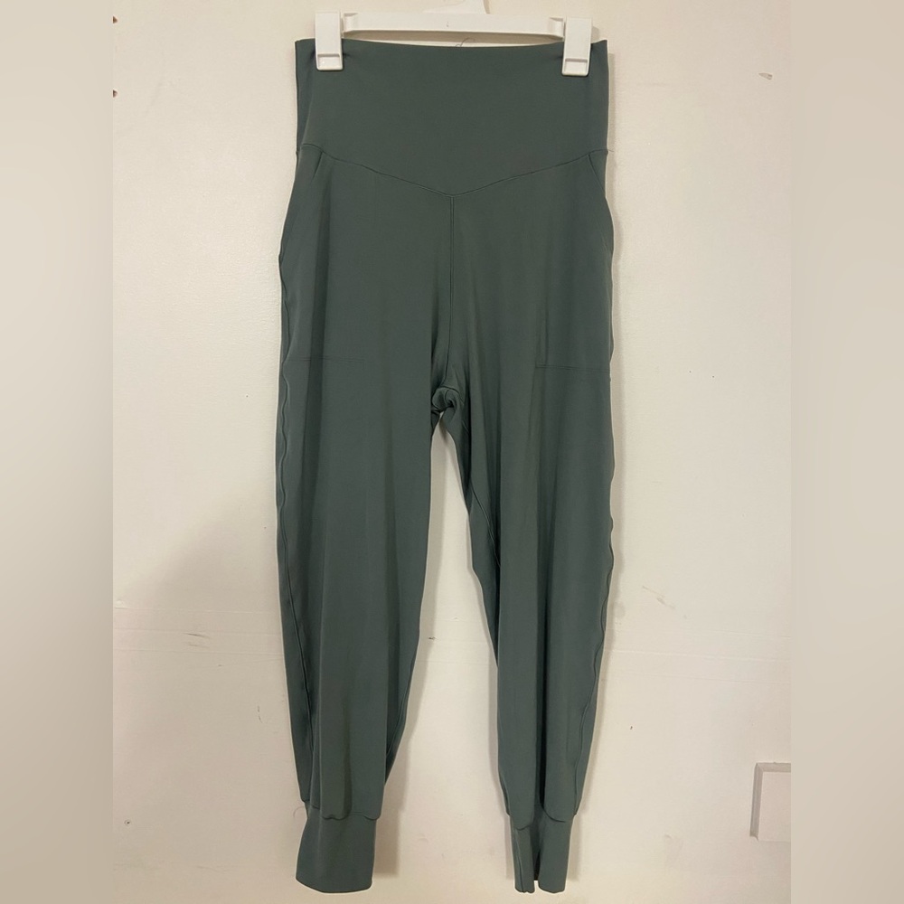 Aerie High-Waisted Green Joggers- Leggings Material
